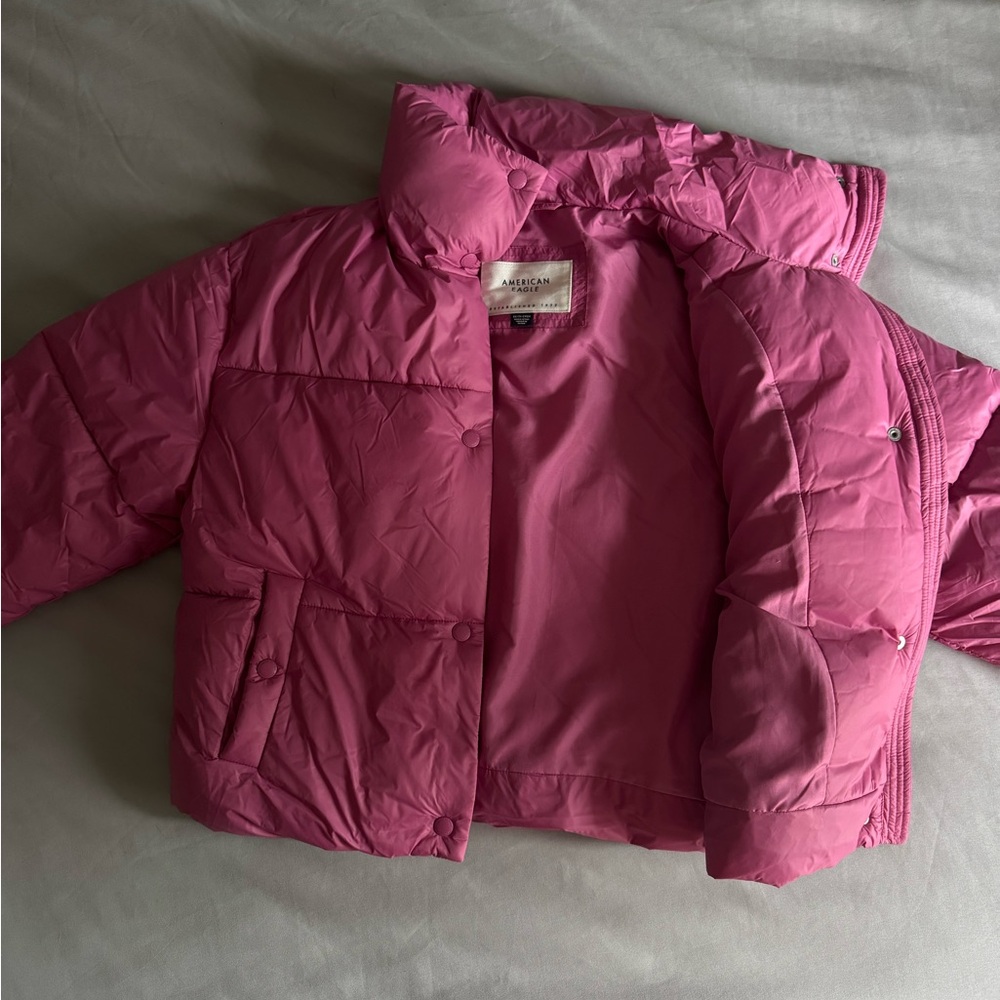 American Eagle Outfitters Kids Pink Puffer Jacket